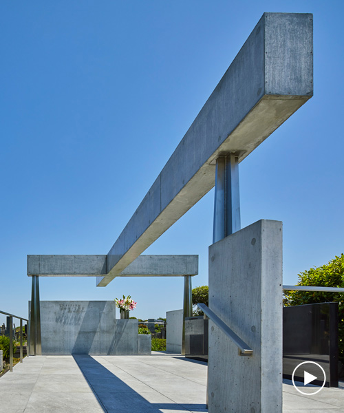 renovated cemetery plot in japan by takeshi hosaka contains hidden symbolism