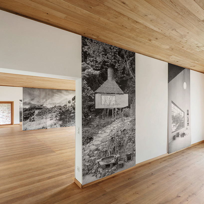 terunobu fujimori installs ein stein teahouse on stilts at raketenstation hombroich