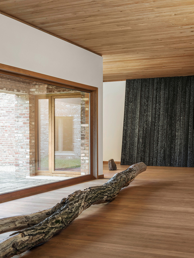 terunobu fujimori installs ein stein teahouse on stilts at raketenstation hombroich