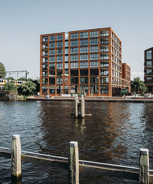 van ommeren architecten realizes 8-story warehouse residential complex in the netherlands