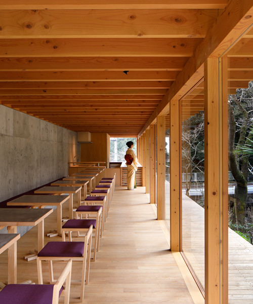 YKDW softens the environment with gently ascending atami tea house in japan