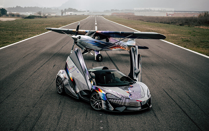felipe pantone's art car the stranger meets INTR3PID aircraft