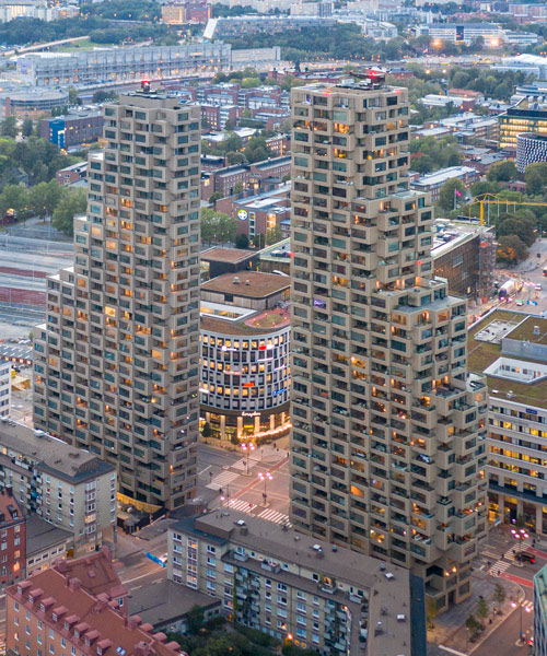 OMA's second residential tower at 'norra tornen' nears completion in stockholm