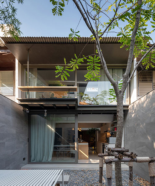 anonym studio combines linear & curved geometry to create peaceful residence in bangkok