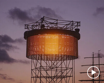 artists erect a huge beacon in amsterdam's port as a light in these uncertain times