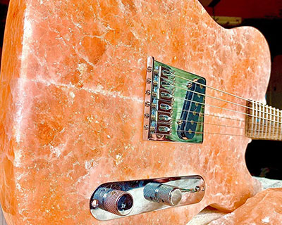 burls art creates guitars made from paper, pencils and himalayan salt