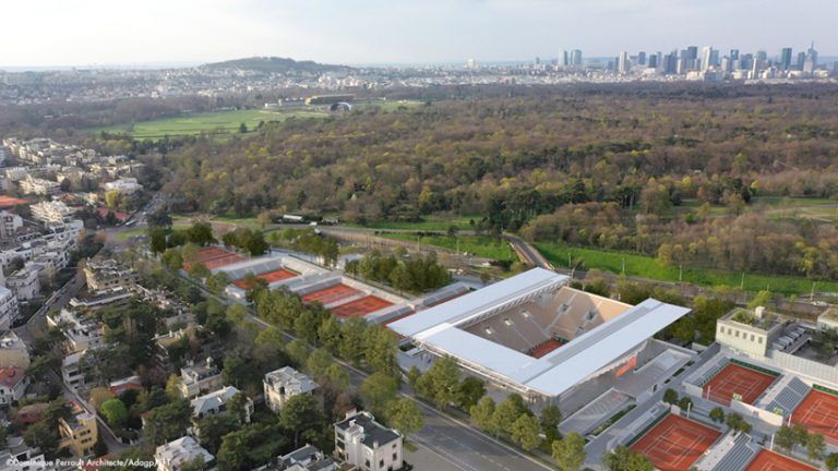 DPA to add retractable roof to suzanne lenglen tennis court in paris