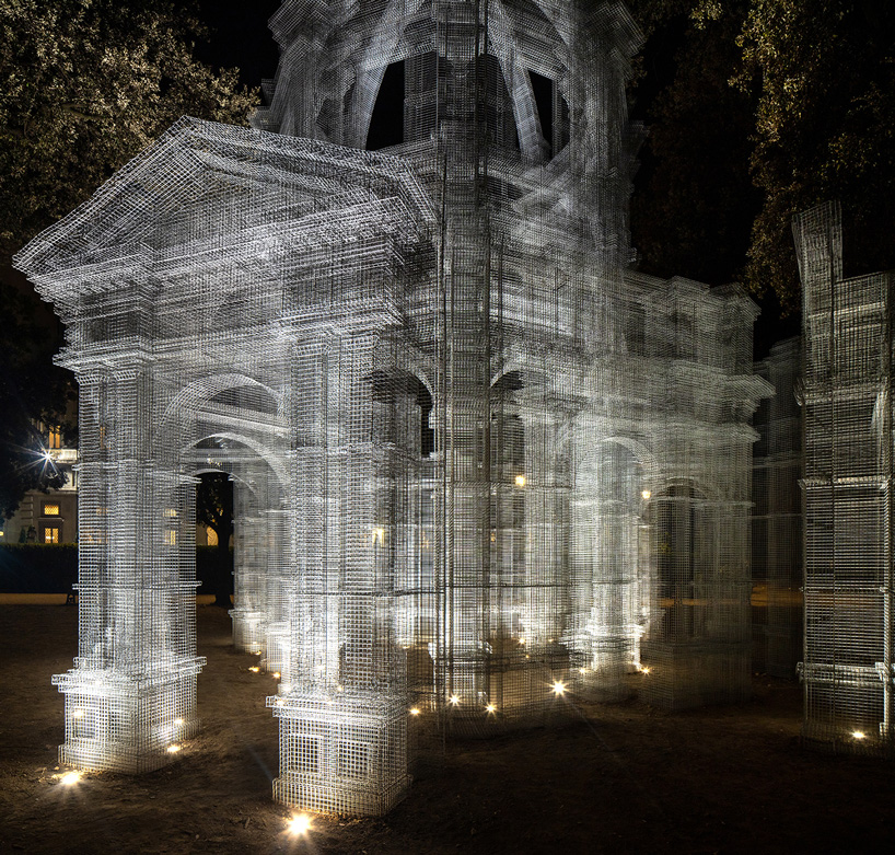 edoardo tresoldi's wire mesh 'etherea' installation arrives in rome for 'back to nature'