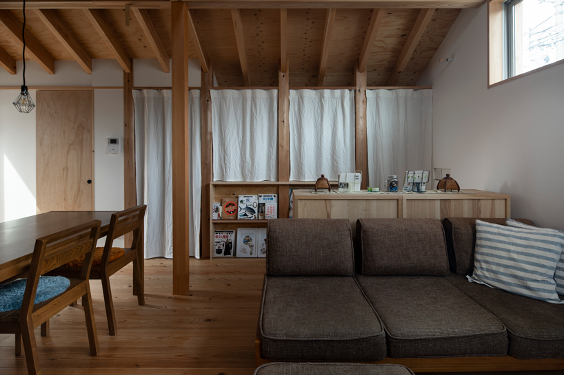 coil kazuteru matumura architects builds a climbing wall into 'F-house' in japan