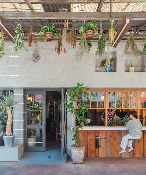 fathom completes the concrete façade of this japanese flower shop with an open counter