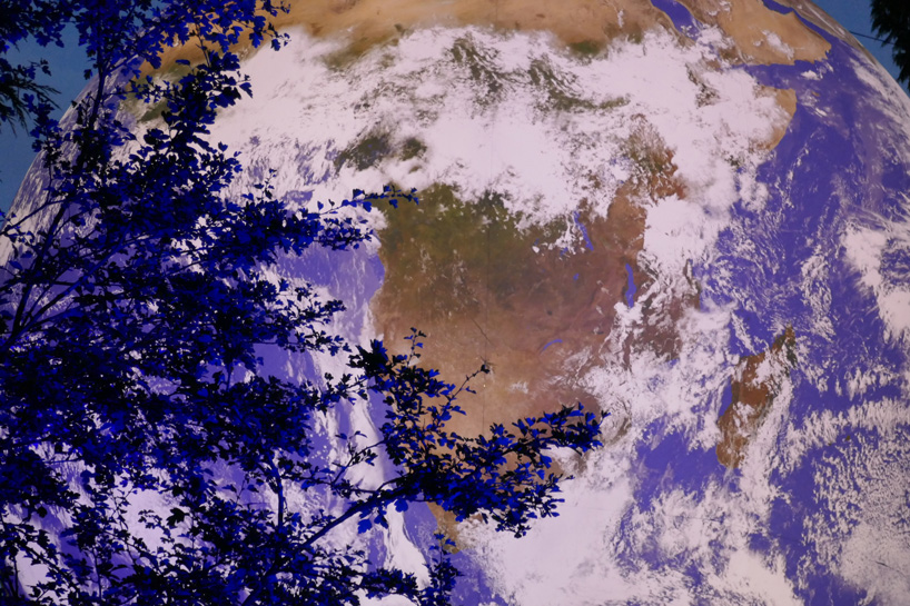 detail of 'gaia', luke jerram's seven-meter diameter earth sculpture