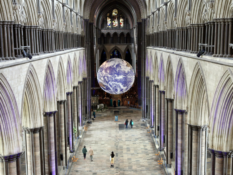 luke jerram gaia at salisbury cathedral
