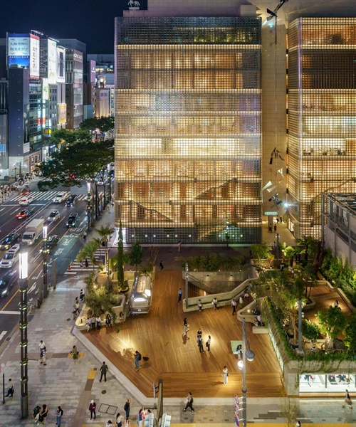 'ginza sony park' is a vibrant public hub at the heart of tokyo
