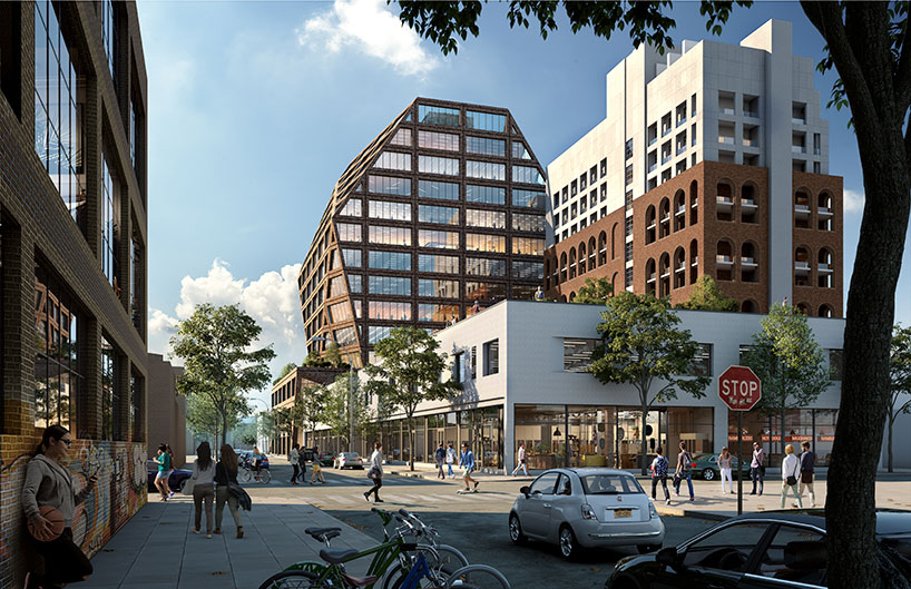 HWKN introduces gem-like brick office complex in bushwick, brooklyn