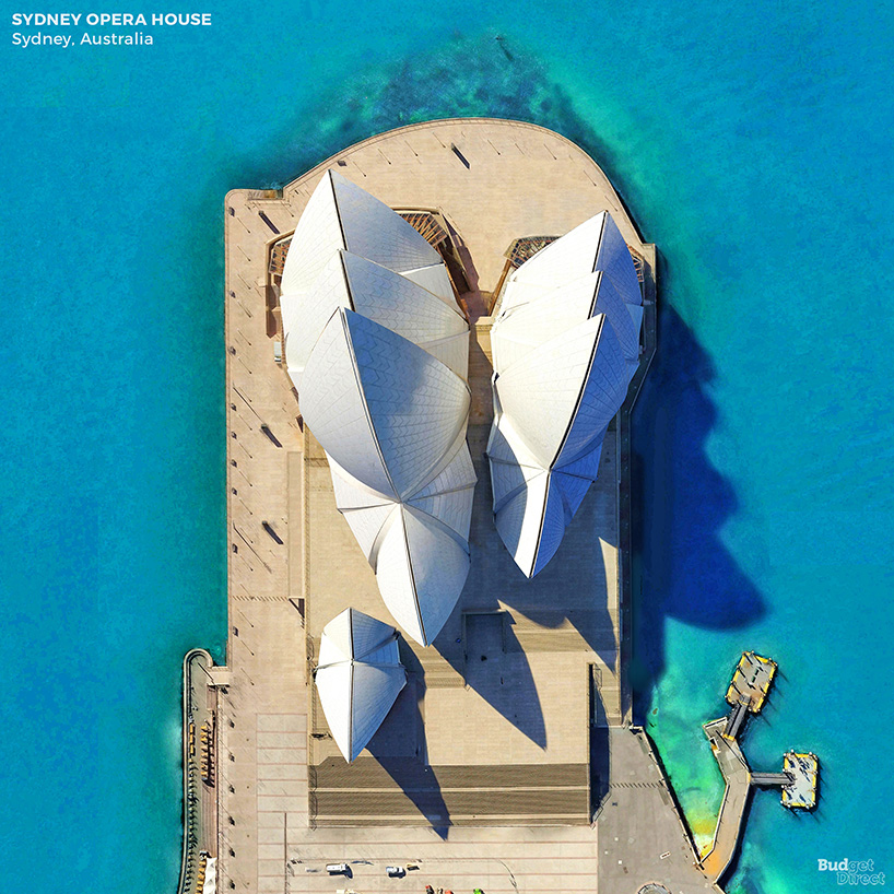 experience six landmark buildings from the perspective of an aircraft pilot