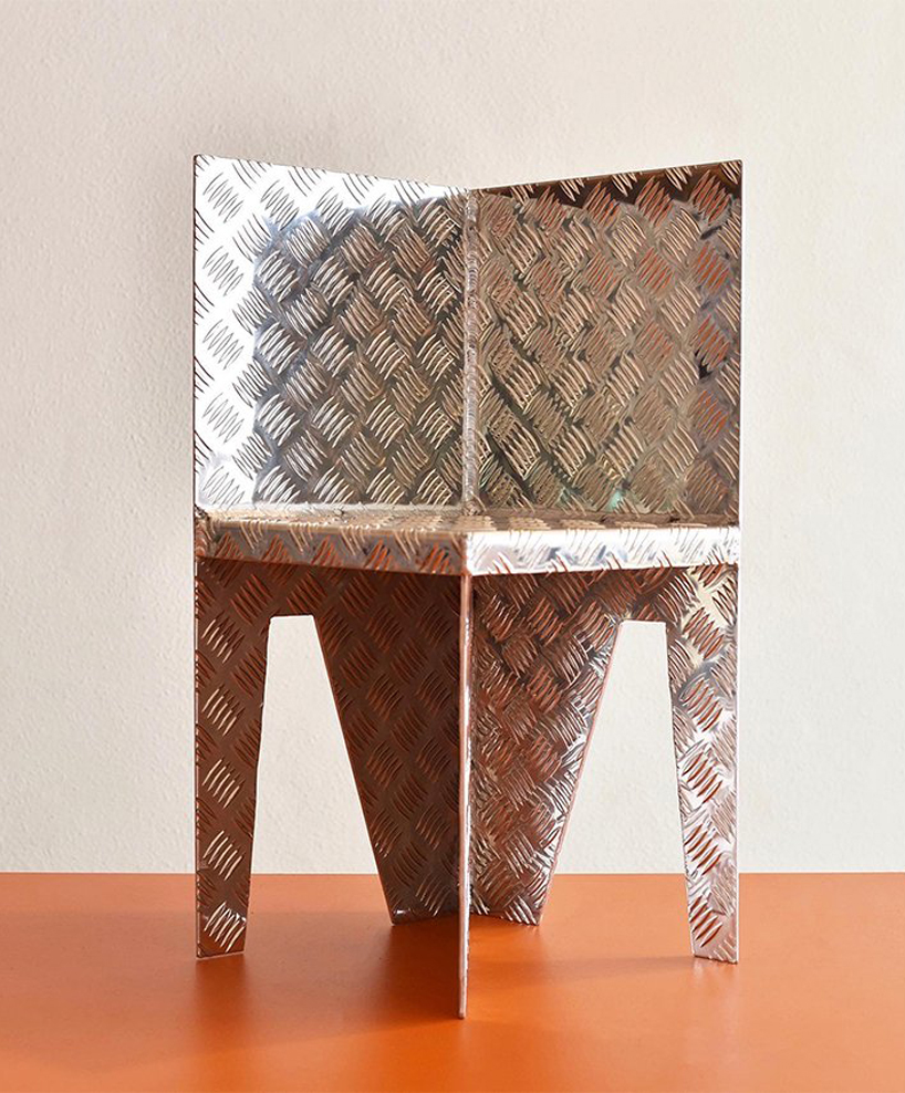 jinyeong yeon repurposes aluminum sheets to create colorful furniture designboom