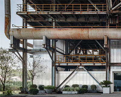 kokaistudios transforms old shanghai factory into multifunctional exhibition center