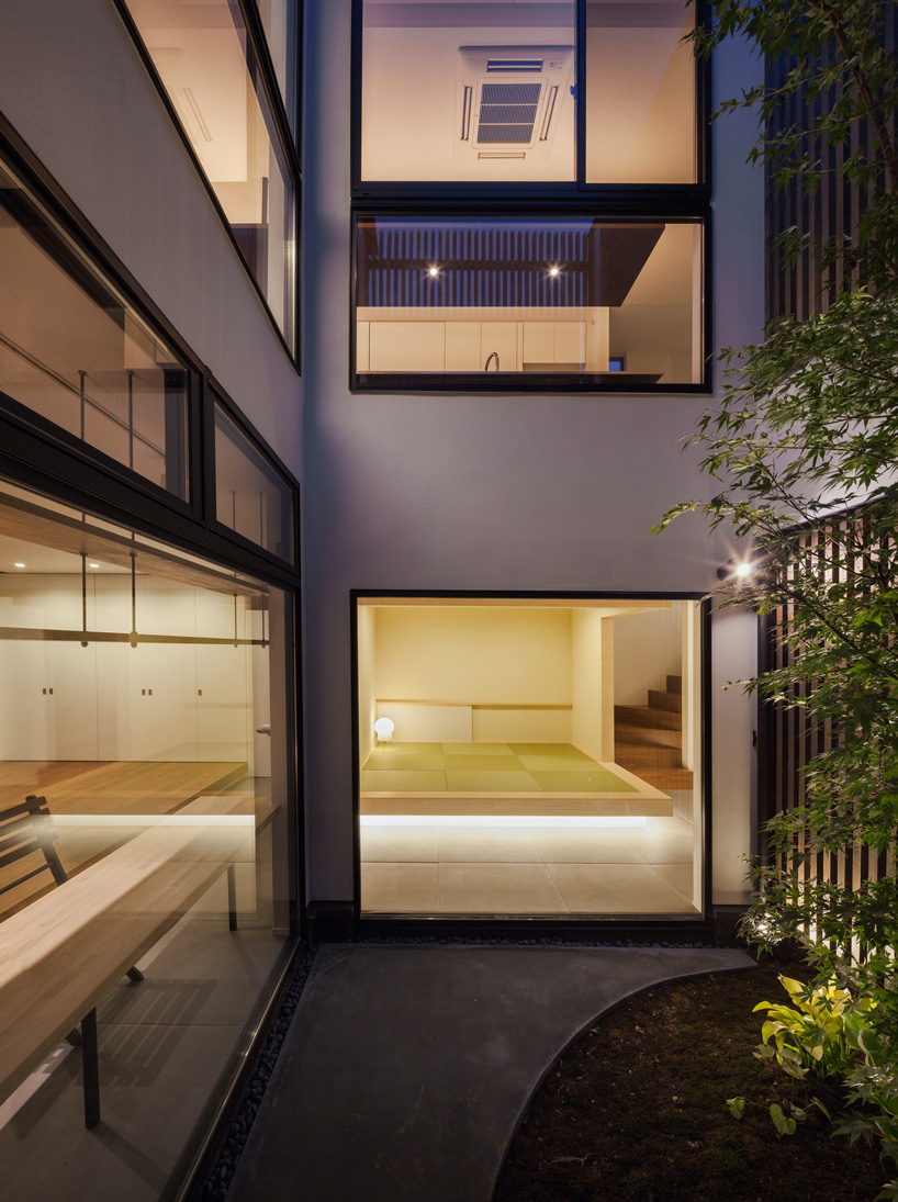LEVEL architects conceals bright inner courtyard behind this house's blank façade in japan