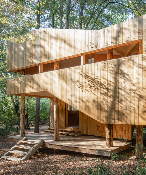 local + suphasidh studio build prototype of 100% wooden house in france
