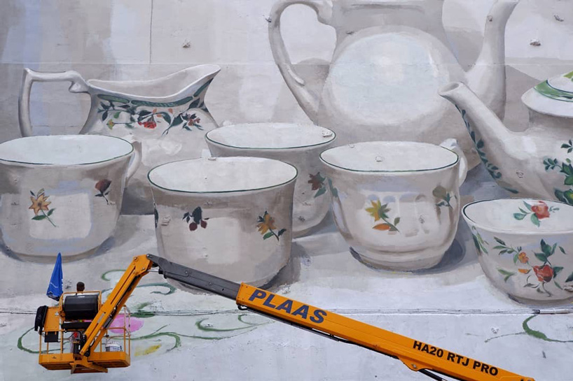 manolo mesa pays tribute to abandoned pottery factory of san claudio with a mural in oviedo