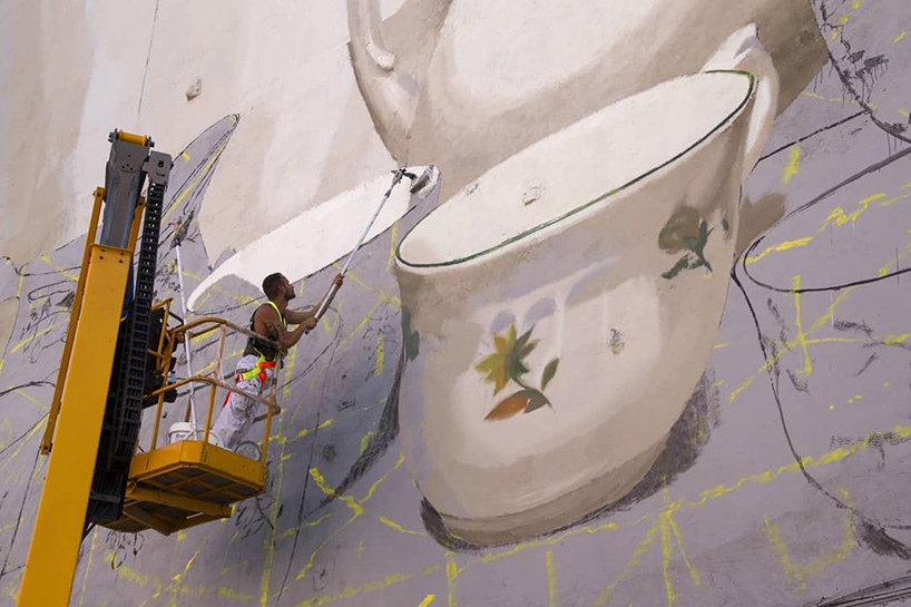 manolo mesa pays tribute to an abandoned pottery factory in oviedo with massive mural