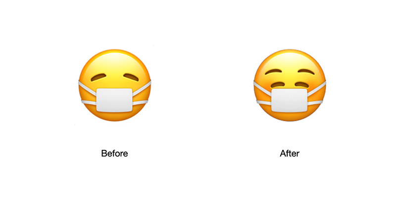 apple hides a smile behind mask wearing one doesn't have to mean you're sick