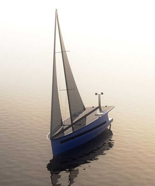 pedro ramalho combines sail and solar power for energy autonomous yacht concept
