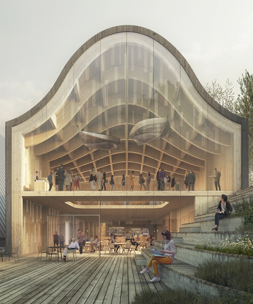 reiulf ramstad arkitekter to extend oslo's fram museum with new wooden wing