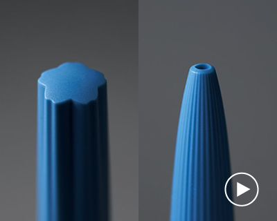 UO designs sakura's elegant ballpoint pens with a cherry blossom emblem on the top