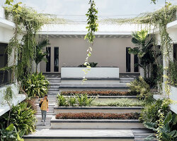 SA plans a stepped courtyard in the center of 'northstar school' in india