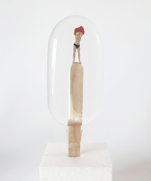 sophie meier encases naughty figurines in popsicle-shaped resin molds