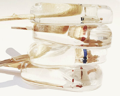 sophie meier encases naughty figurines in popsicle-shaped resin molds