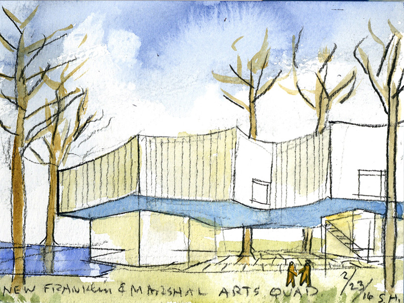 steven holl architects opens 'winter visual arts building' at franklin & marshall college