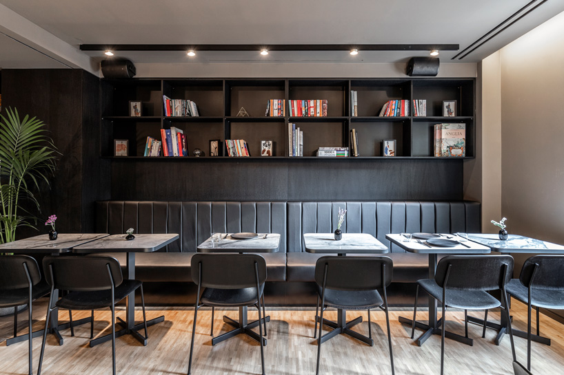 dining tables in 'the modernist' boutique hotel in athens