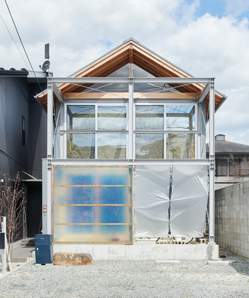 yaneura design occupies 'MOH' house in kyoto with a steel grid for flexible living