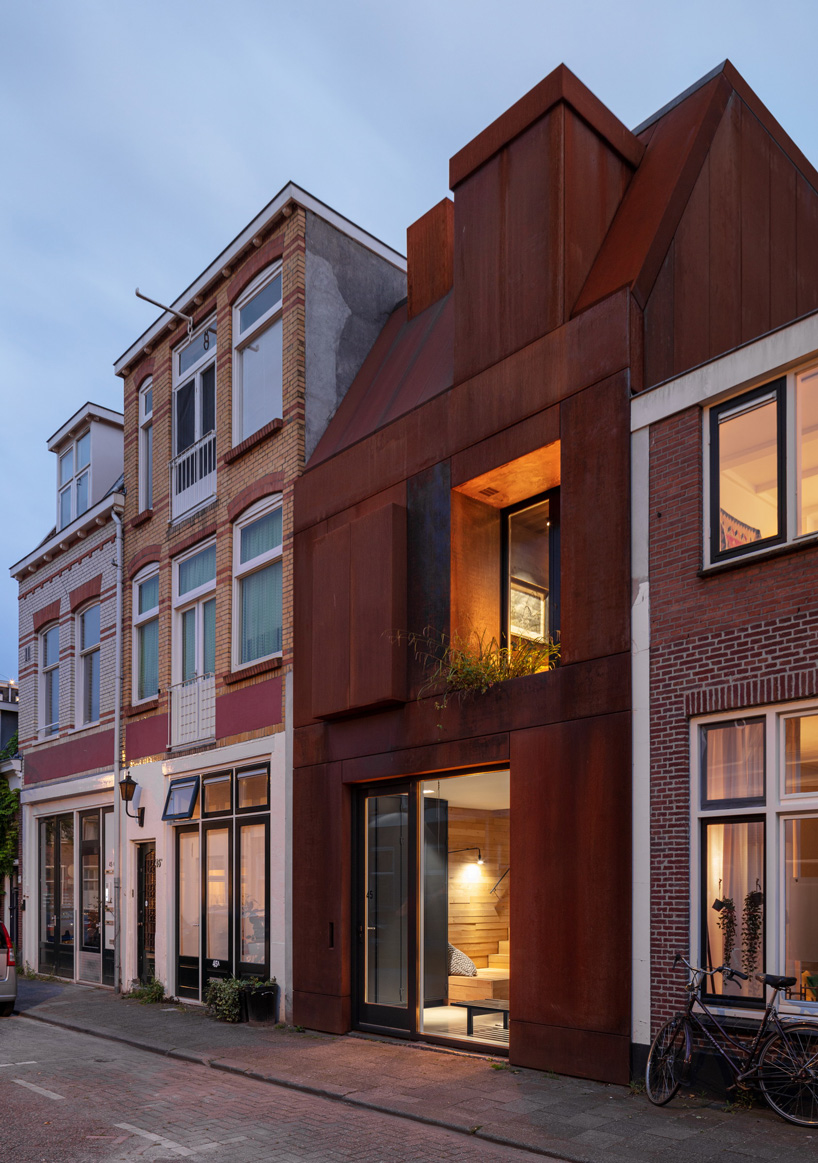 zecc architecten clads 'steel craft' house in corten steel façade in utrecht, the netherlands