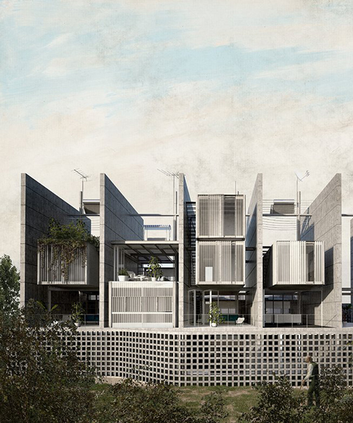 ΜΕΣΟΤΟΙΧΙΕΣ is a social housing concept composed of 23 parallel party walls