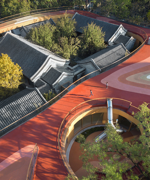 MAD architects tops yuecheng courtyard kindergarten in beijing with 'martian landscape'