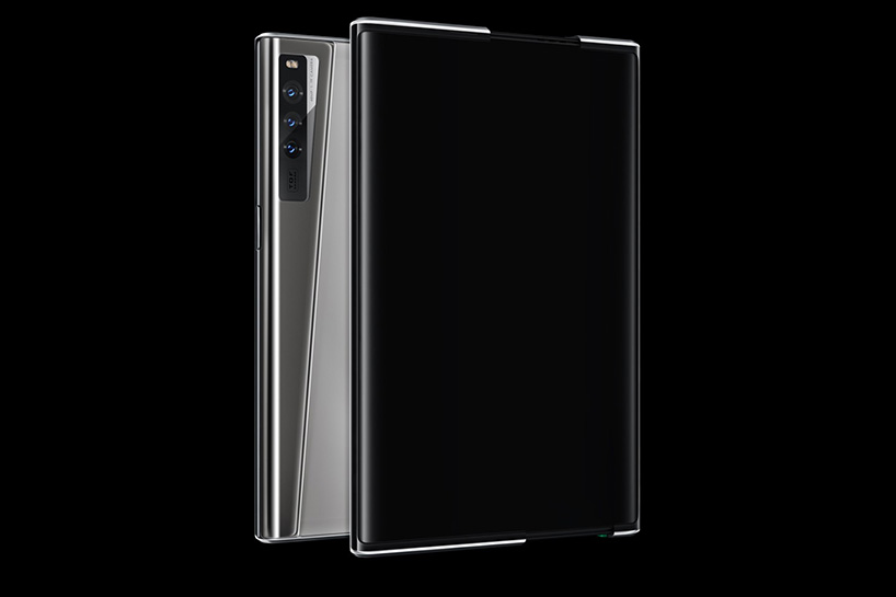 the OPPO X 2021 smartphone has a screen that doesn’t fold but bends and rolls smoothly
