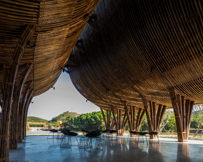 VTN completes undulating bamboo space at vietnam's huong an vien cemetery