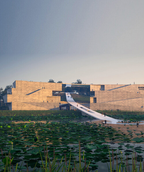 ZXD architects plans exhibition hall in china as a 'window' to a future town