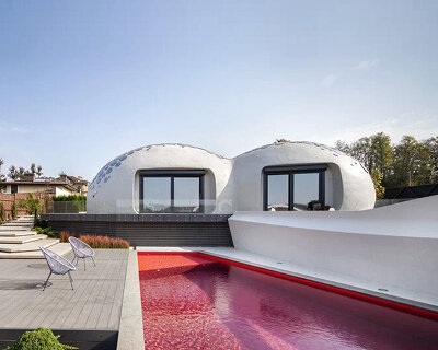 a bubble-shaped house designed by nat telichenko lands in ukraine