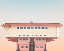 new book captures real-life locations echoing wes anderson's aesthetic, including one by designboom