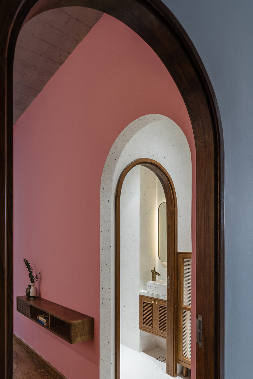 tube-shaped, perforated steel façade clads AD9 architects' lvs.house in vietnam