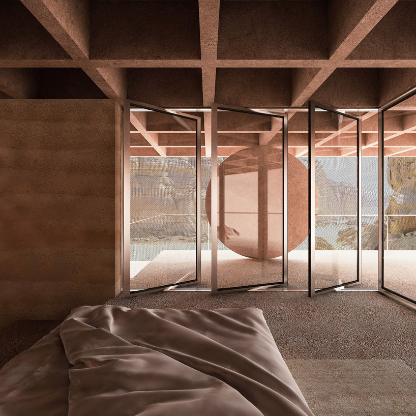 interior view of al-'ula house by nicolas dorval-bory + caroline corbasson in the saudi arabian desert
