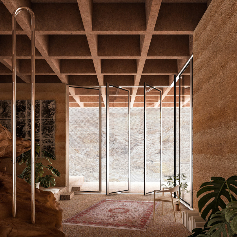 interior view al-'ula house by nicolas dorval-bory + caroline corbasson in the saudi arabian desert