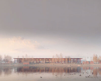 aleksander wadas unveils proposal for national logging museum & competence center for wetlands in norway