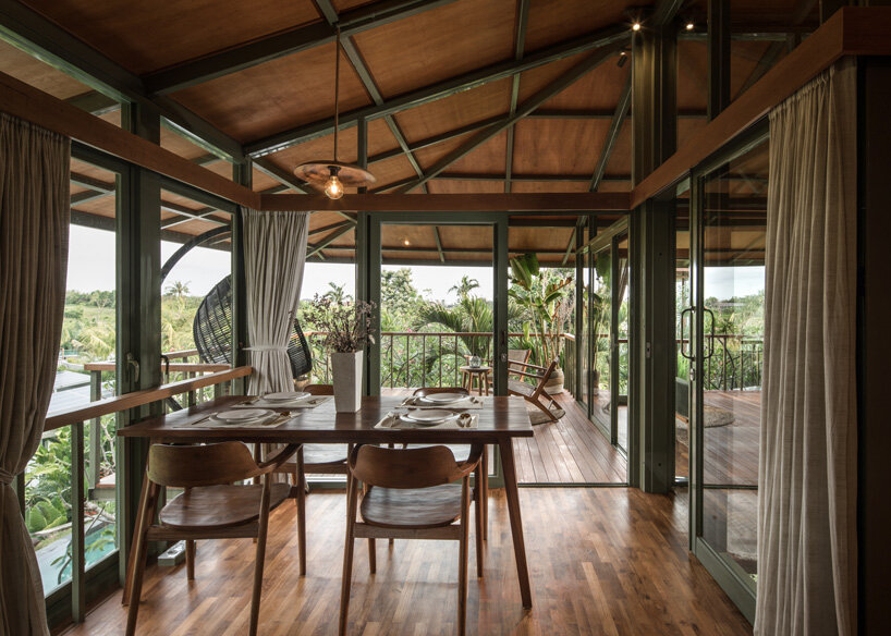 alexis dornier's stilt studios elevates prefab 'treehouse C' off the ground in bali