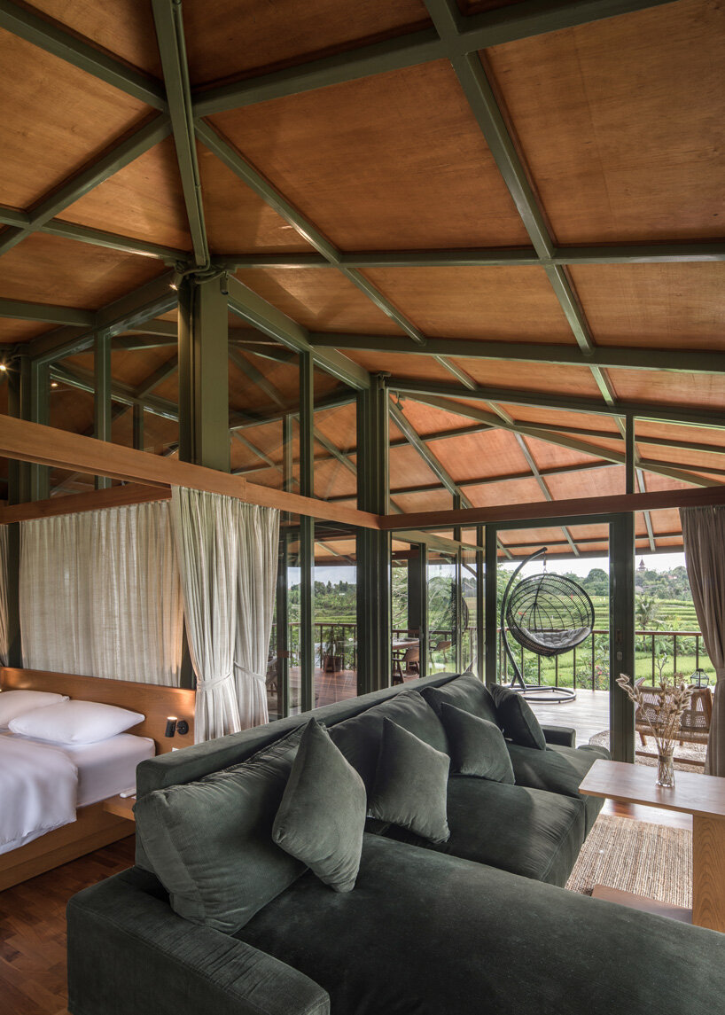 alexis dornier's stilt studios elevates prefab 'treehouse C' off the ground in bali