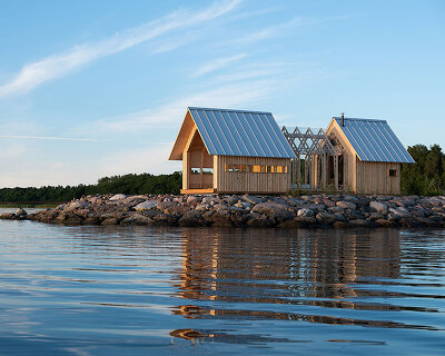 ANNA cabin by caspar schols slides apart to open itself to nature